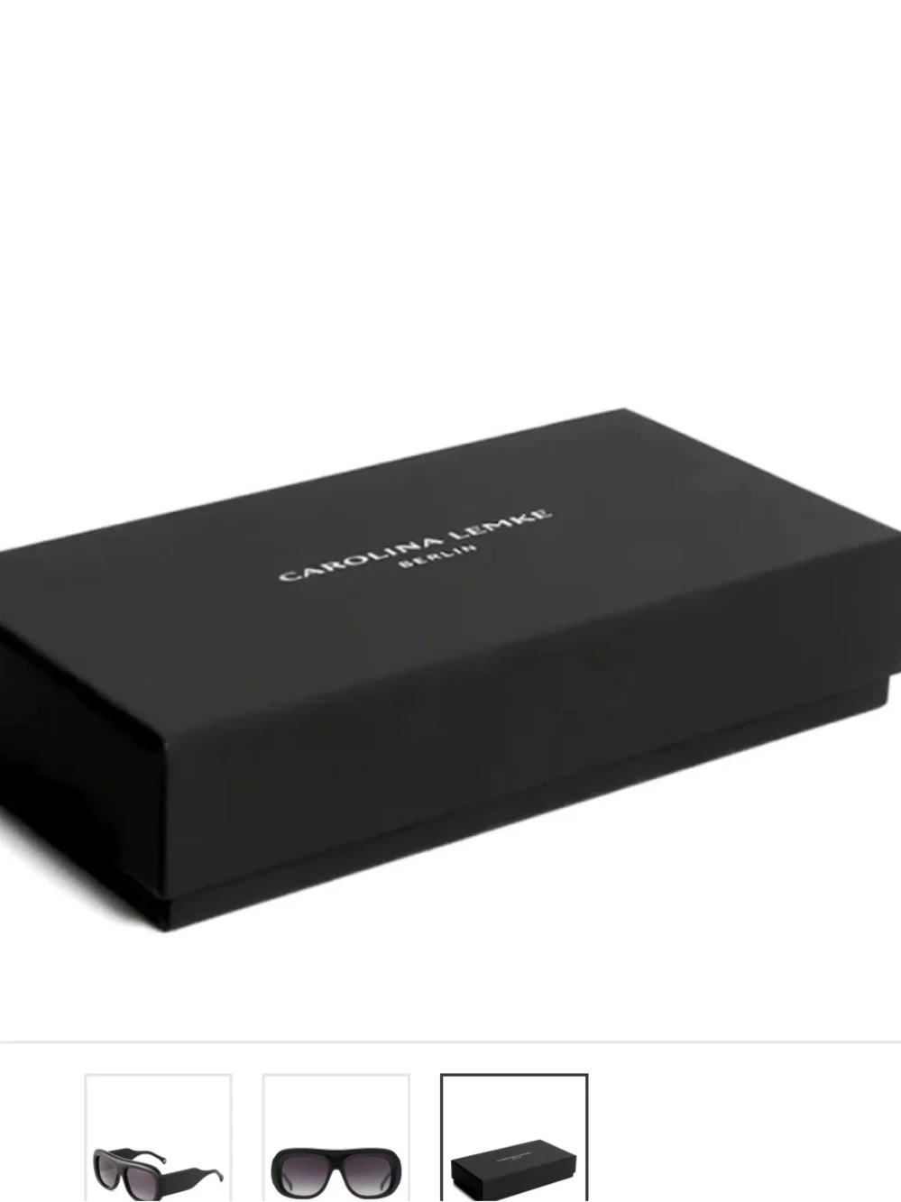 Carolina Lemke Unisex Sunglasses with Black Frame and Black Lens